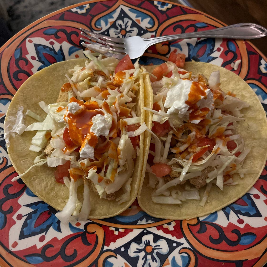 Air Fryer Baja Fish Tacos