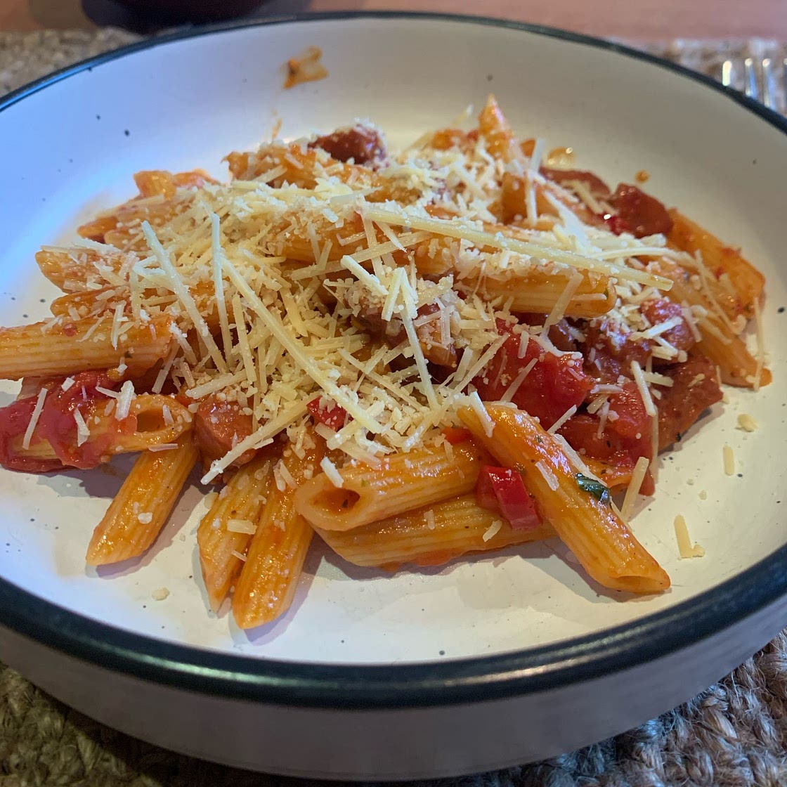 Chorizo & chilli pepper pasta