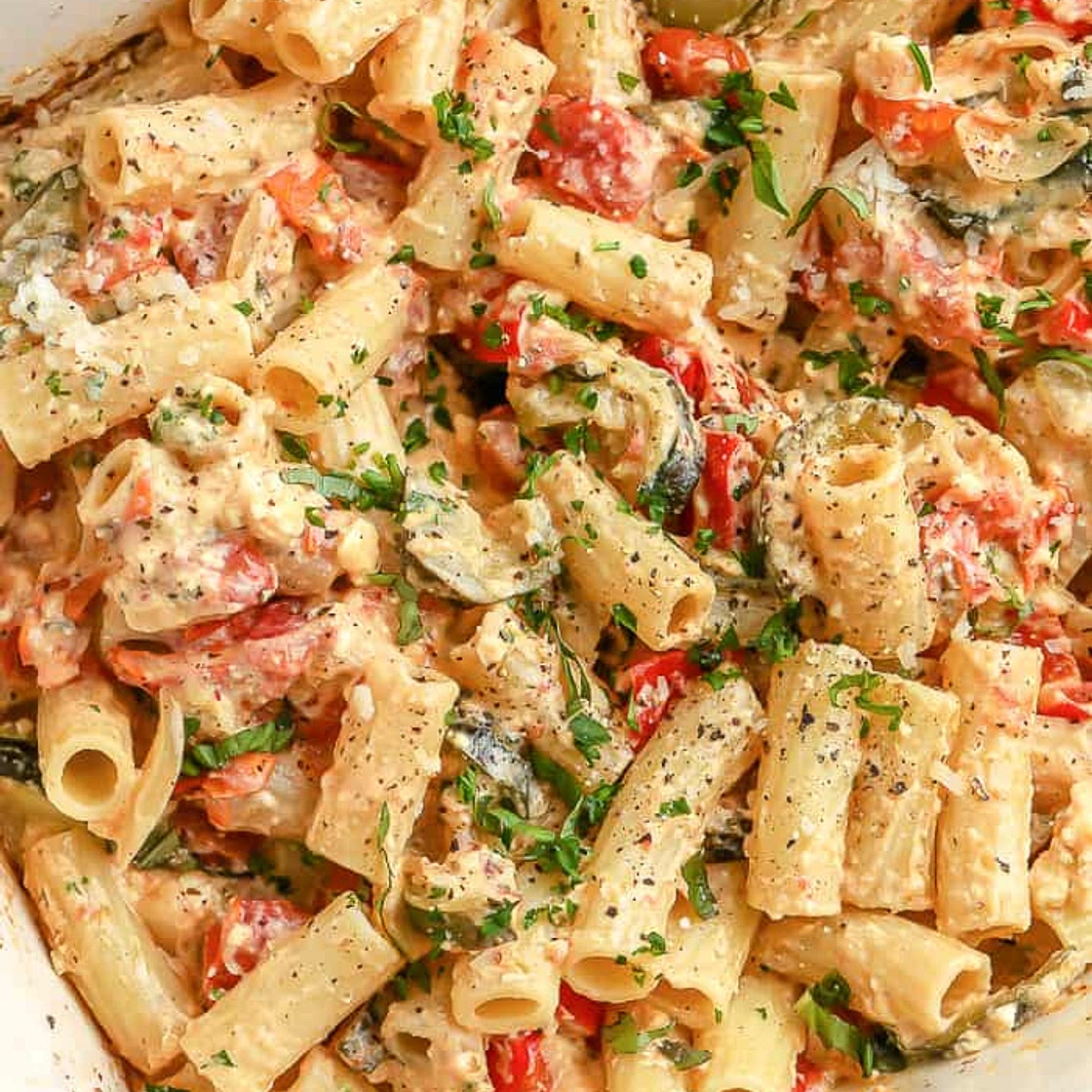 Roasted Vegetable Feta Pasta