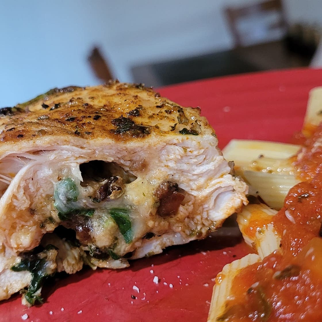 Mushroom Stuffed Chicken breast