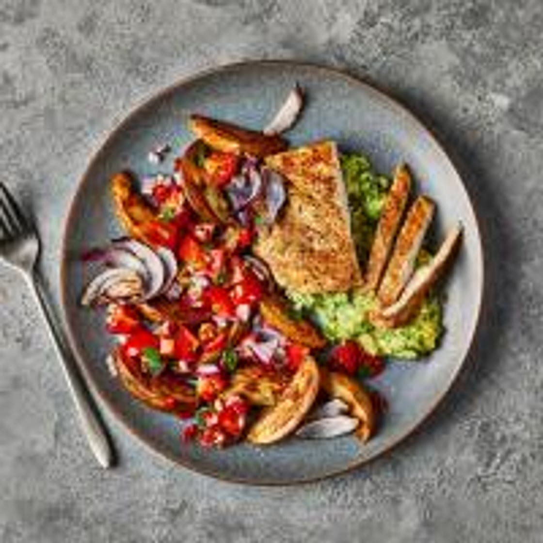 Butterflied Chicken With Salsa Wedges And Guac