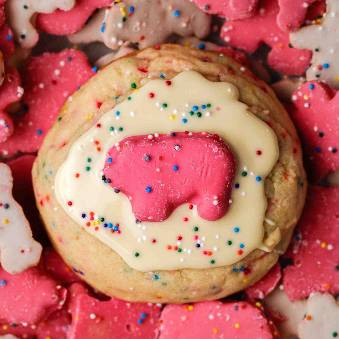 Crumbl 🙀 Softest Circus Animal Cracker Sugar Cookies