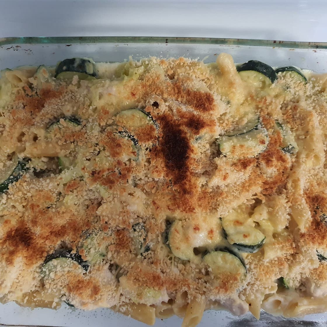 Chicken kiev pasta bake recipe