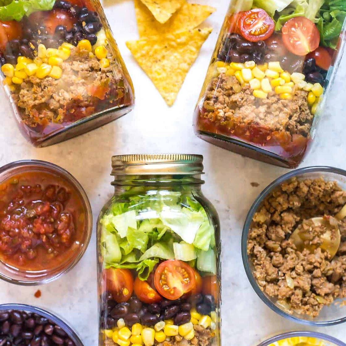 Instant Pot Taco Meat {+Taco Salad Jars}