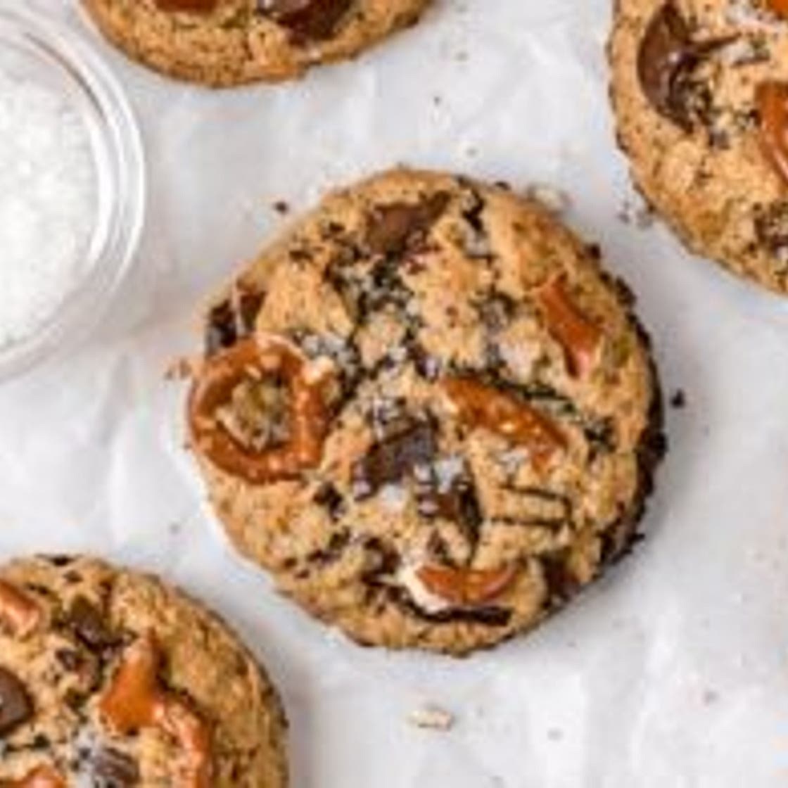 Healthy Salted Cowboy Cookies