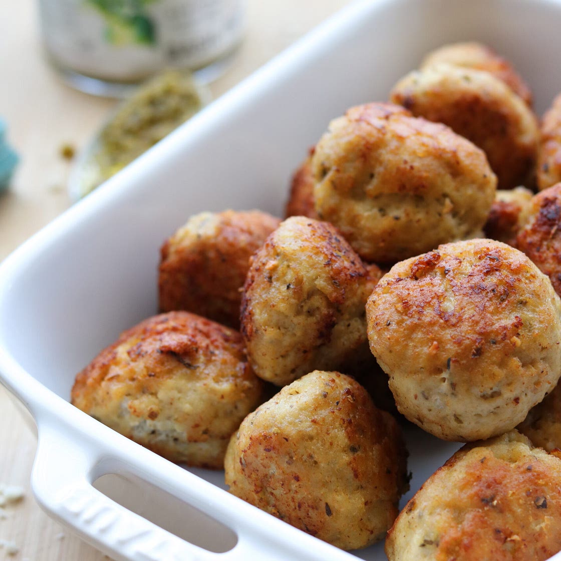 Chicken Pesto Meatballs