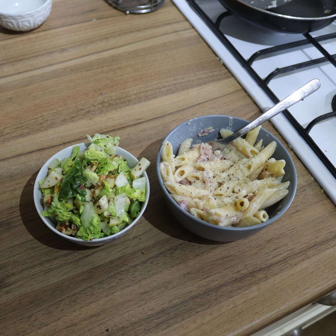Bacon & mustard pasta