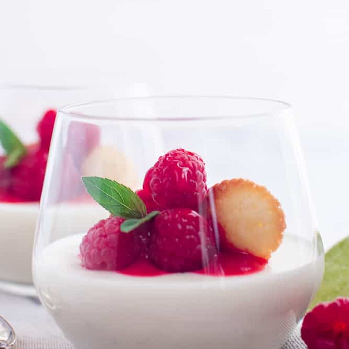 Raspberry Lime Panna Cotta