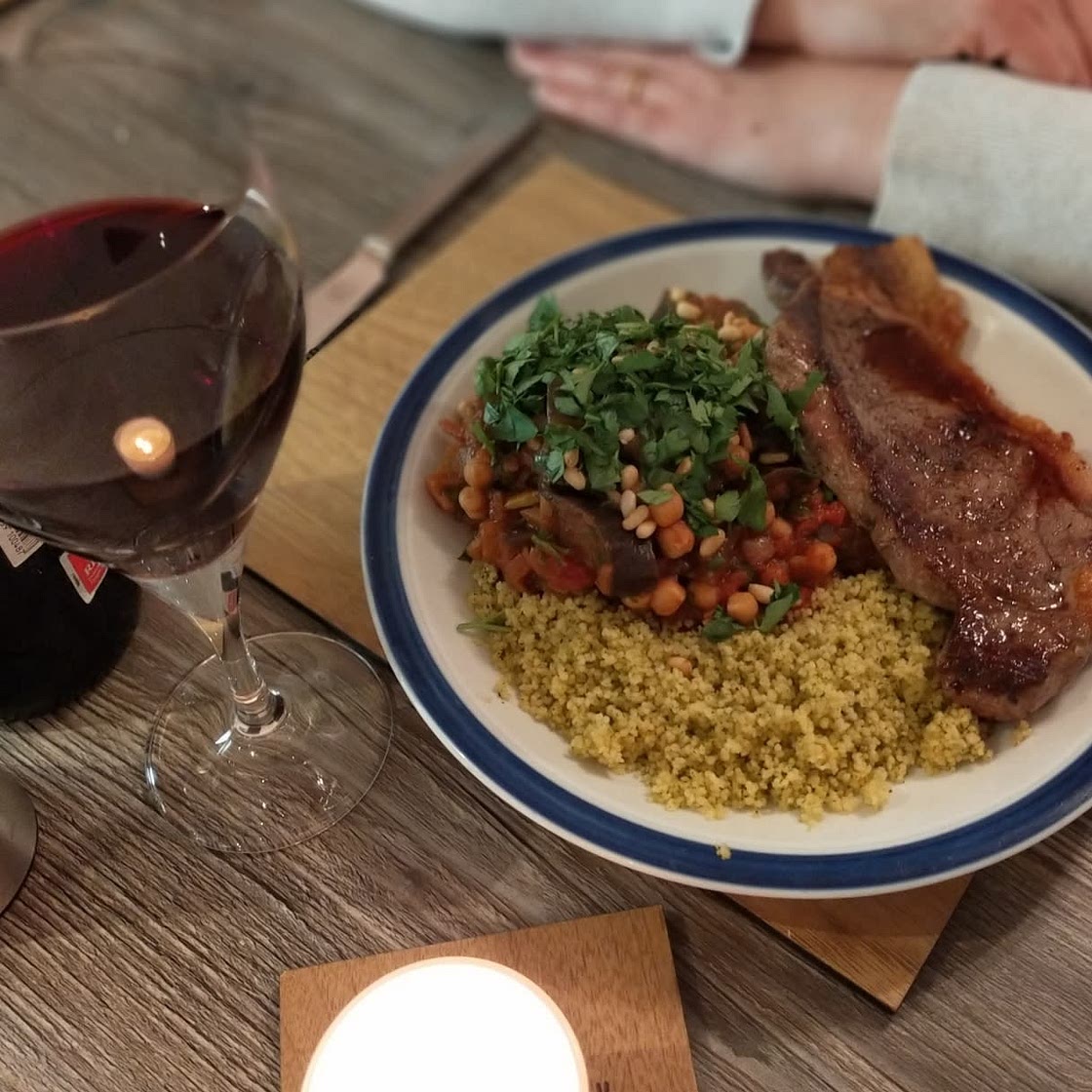 Aubergine & chickpea stew