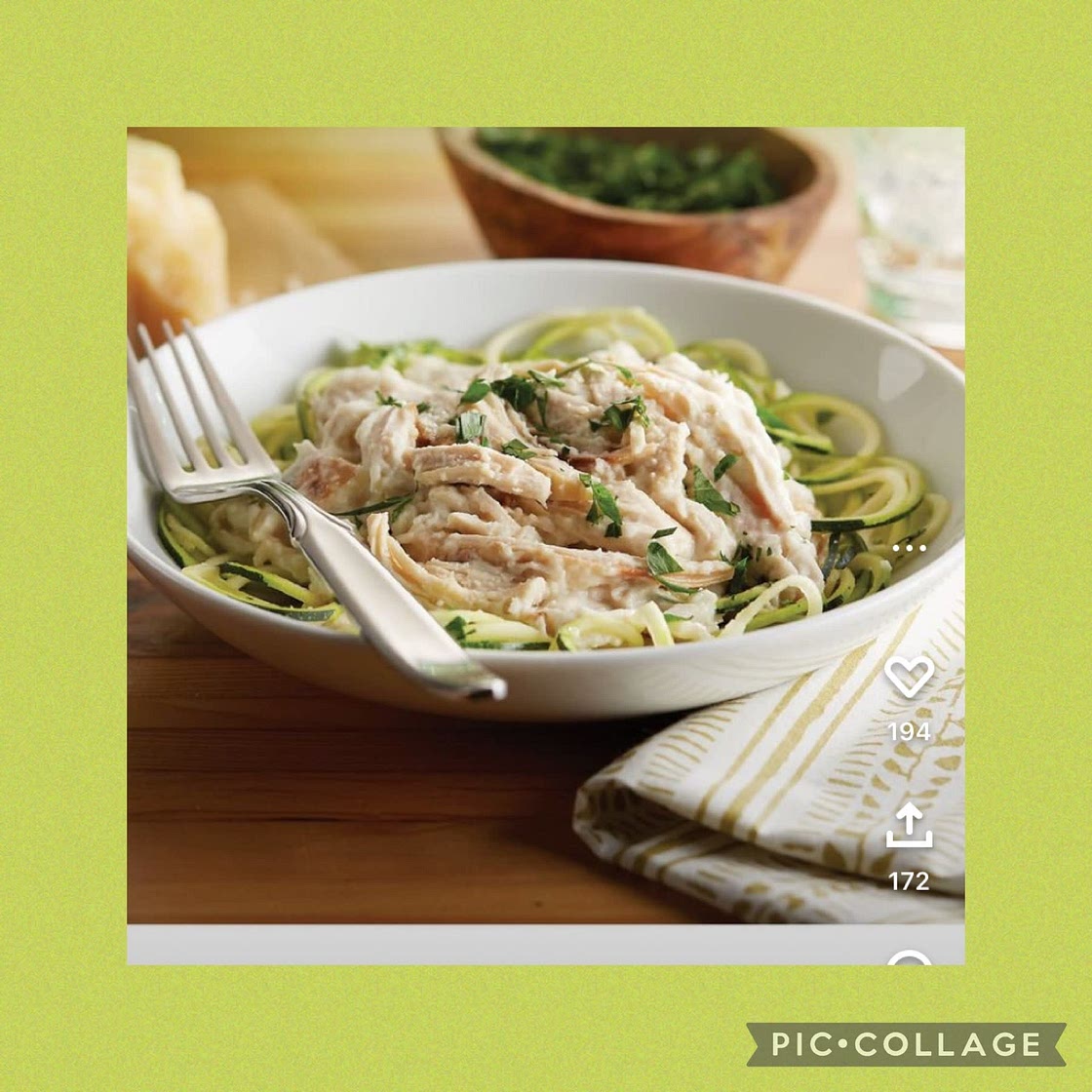 Chicken Zoodle Alfredo