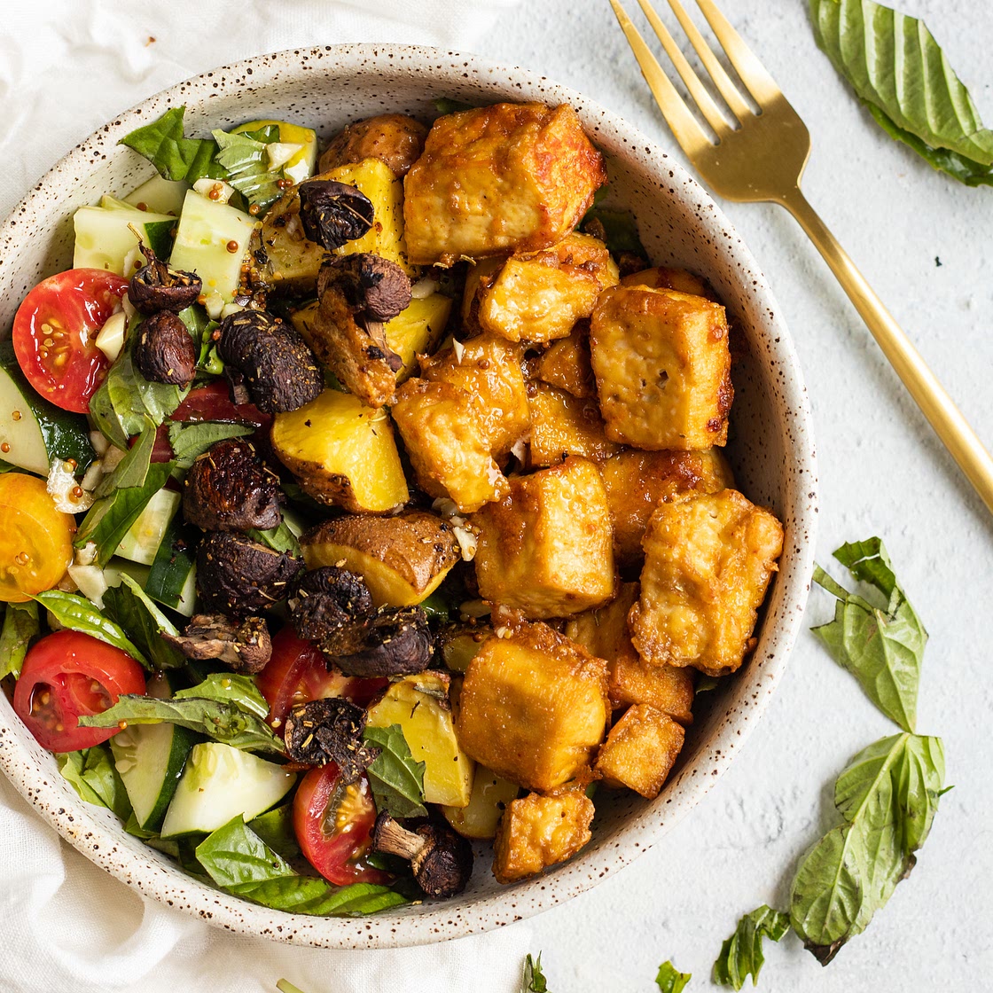 Savory & Crispy Oven Baked Tofu