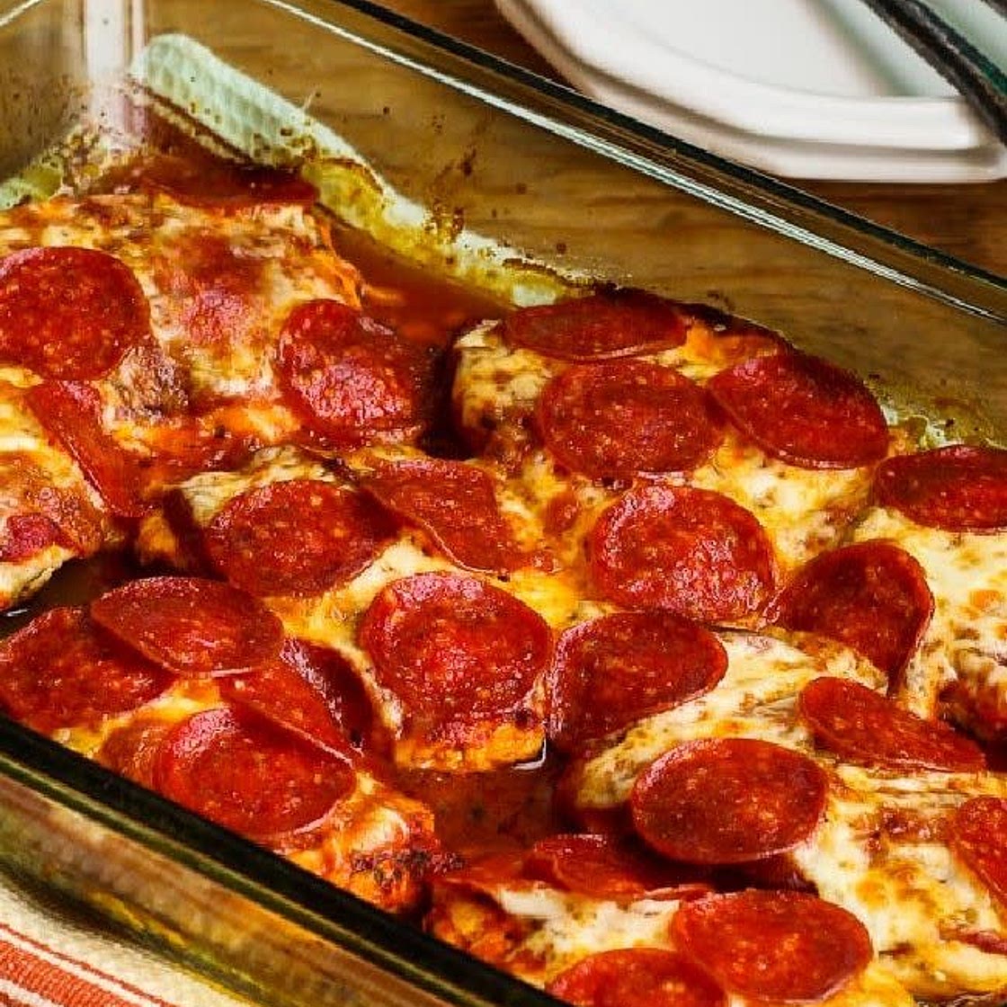Pepperoni Pizza Chicken Bake