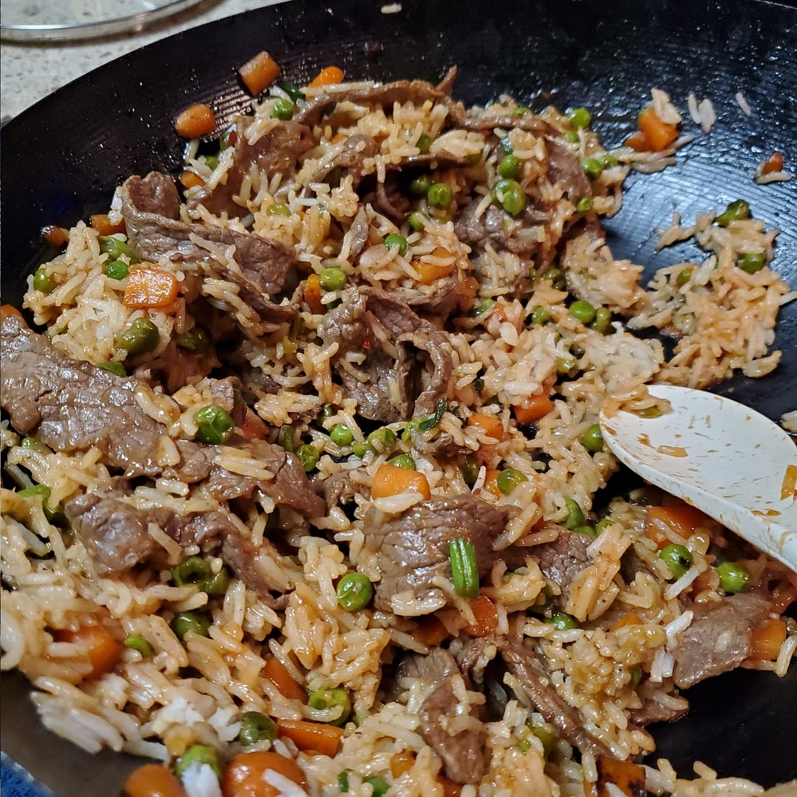 Asian Rice and Beef Stir Fry Recipe