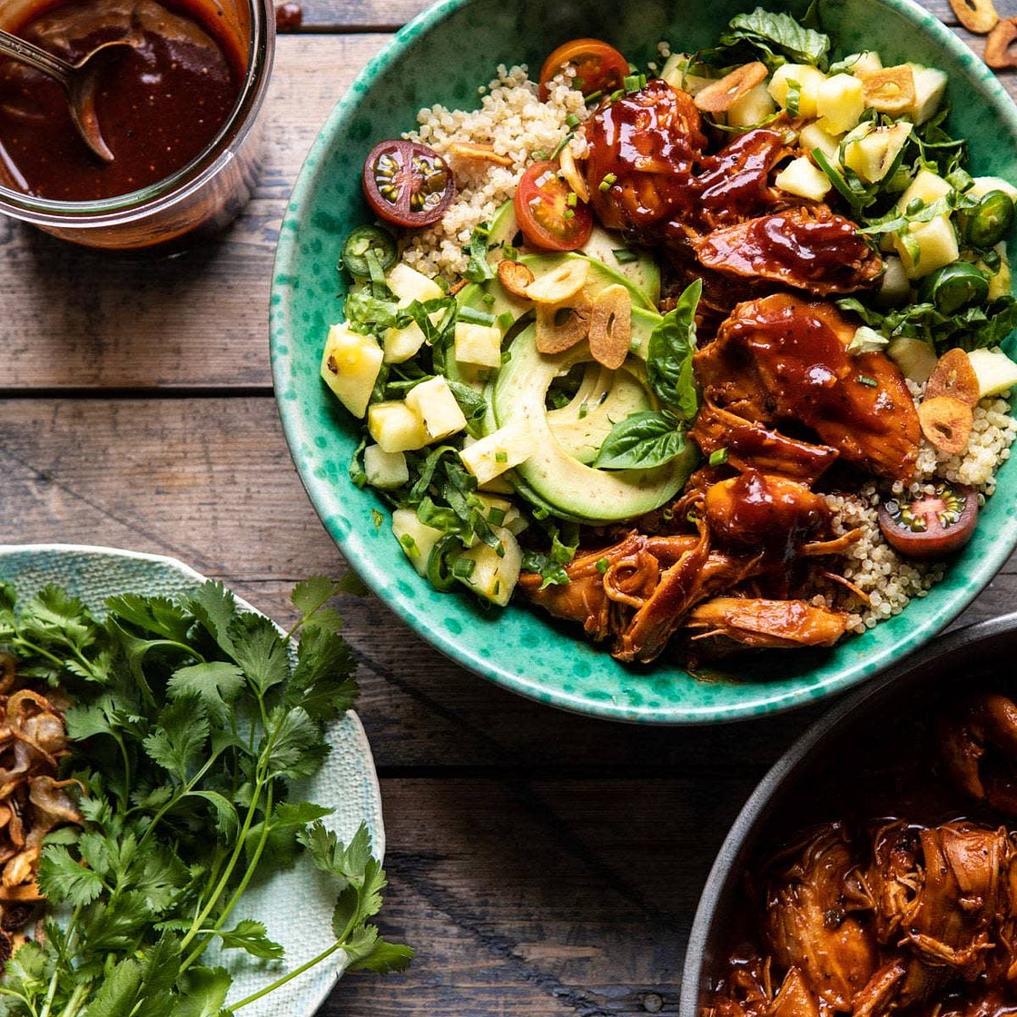 Saucy Pineapple BBQ Chicken Bowls