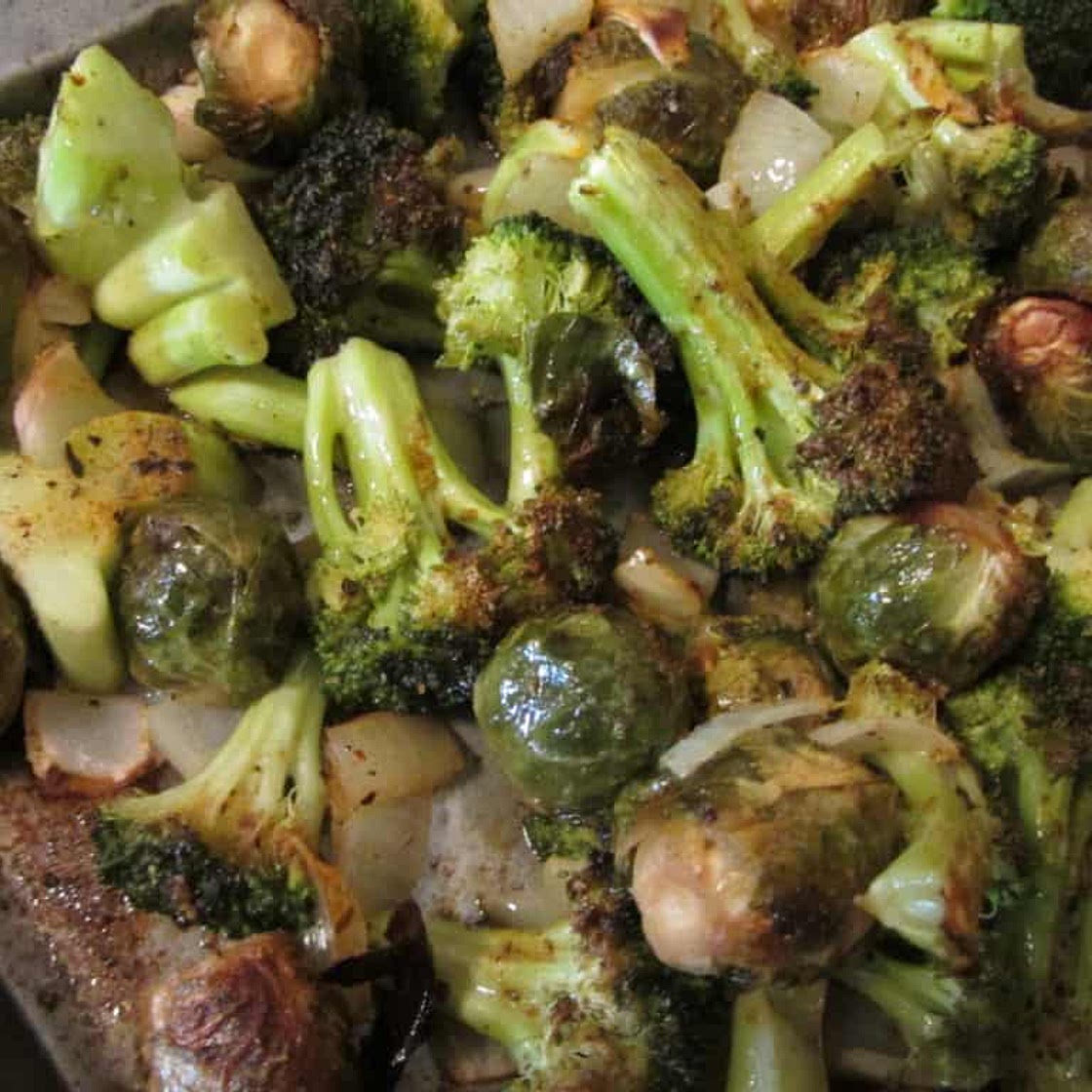 Sheet Pan Broccoli, Kale & Brussels Sprouts
