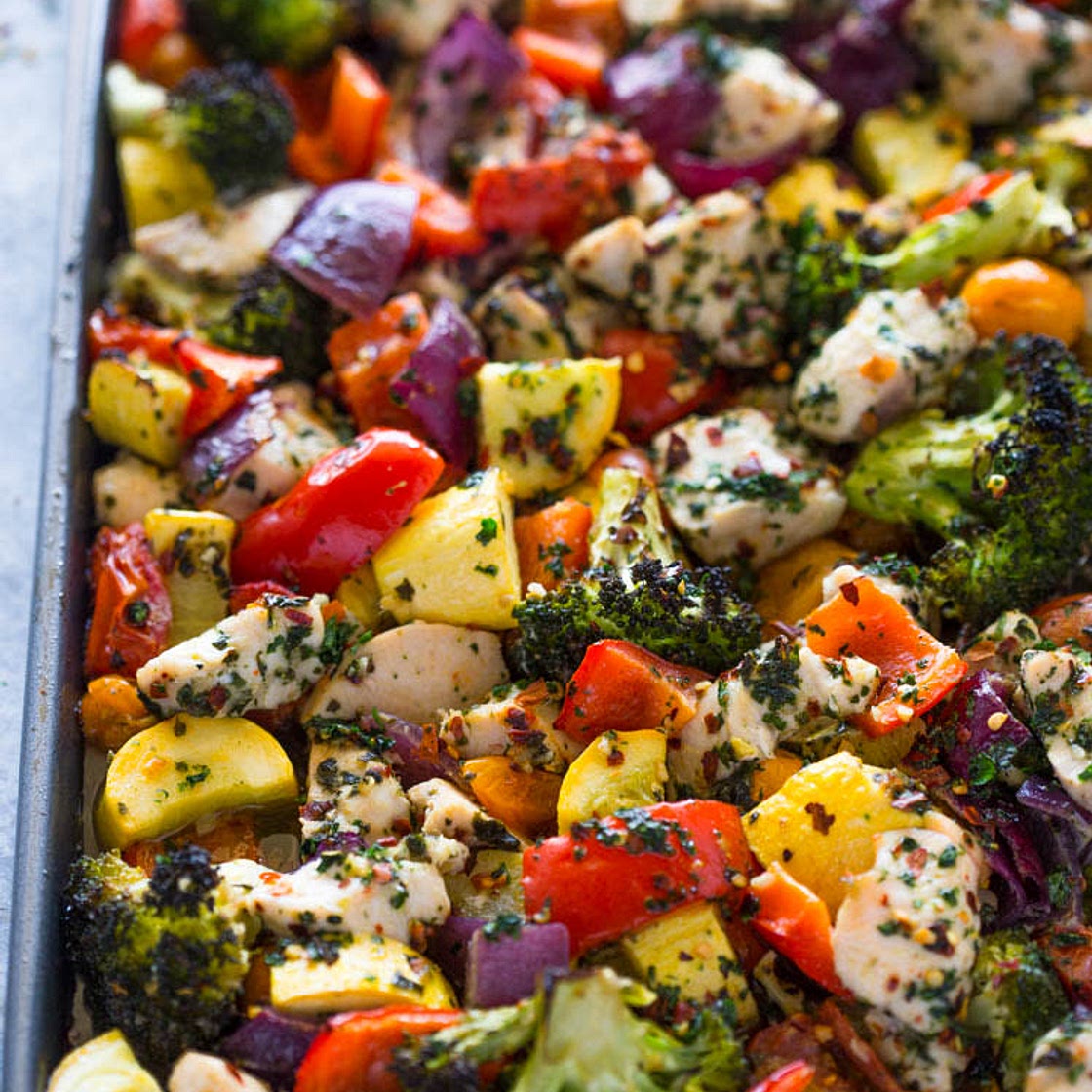 Sheet Pan Roasted Garlic & Herb Chicken and Veggies