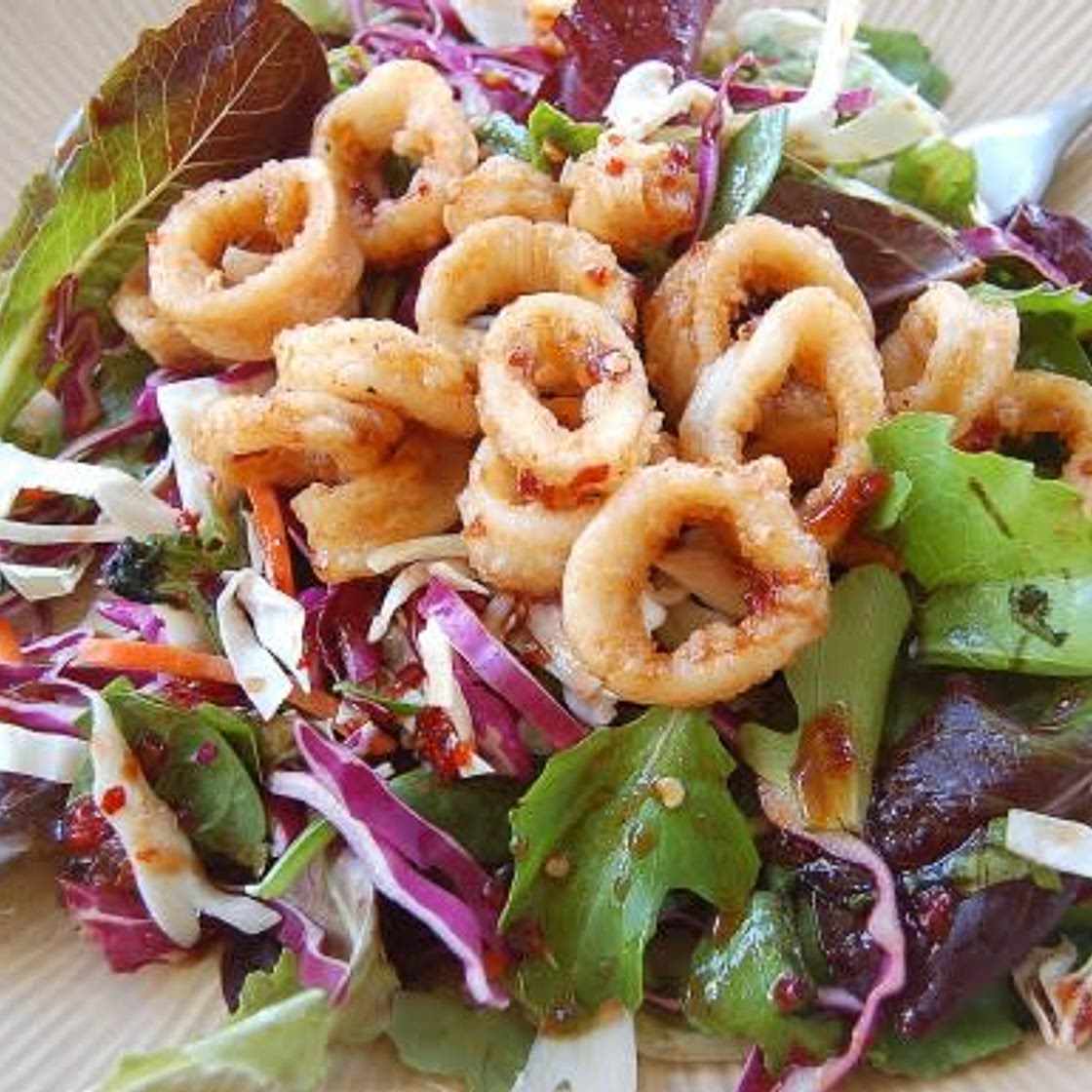 Calamari with Salad