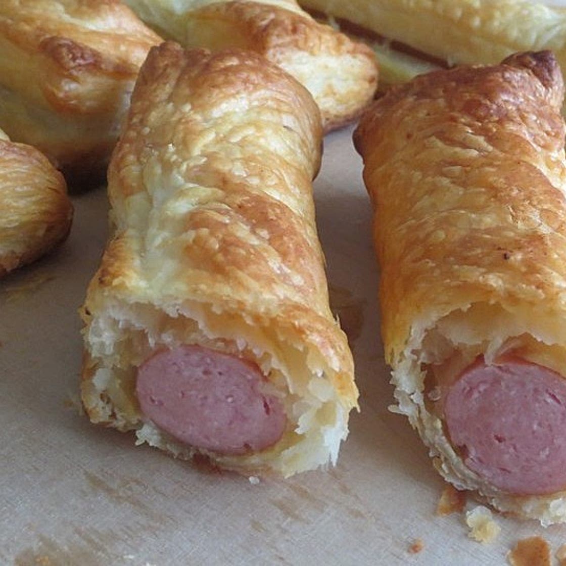 Bratwurst in Blätterteig