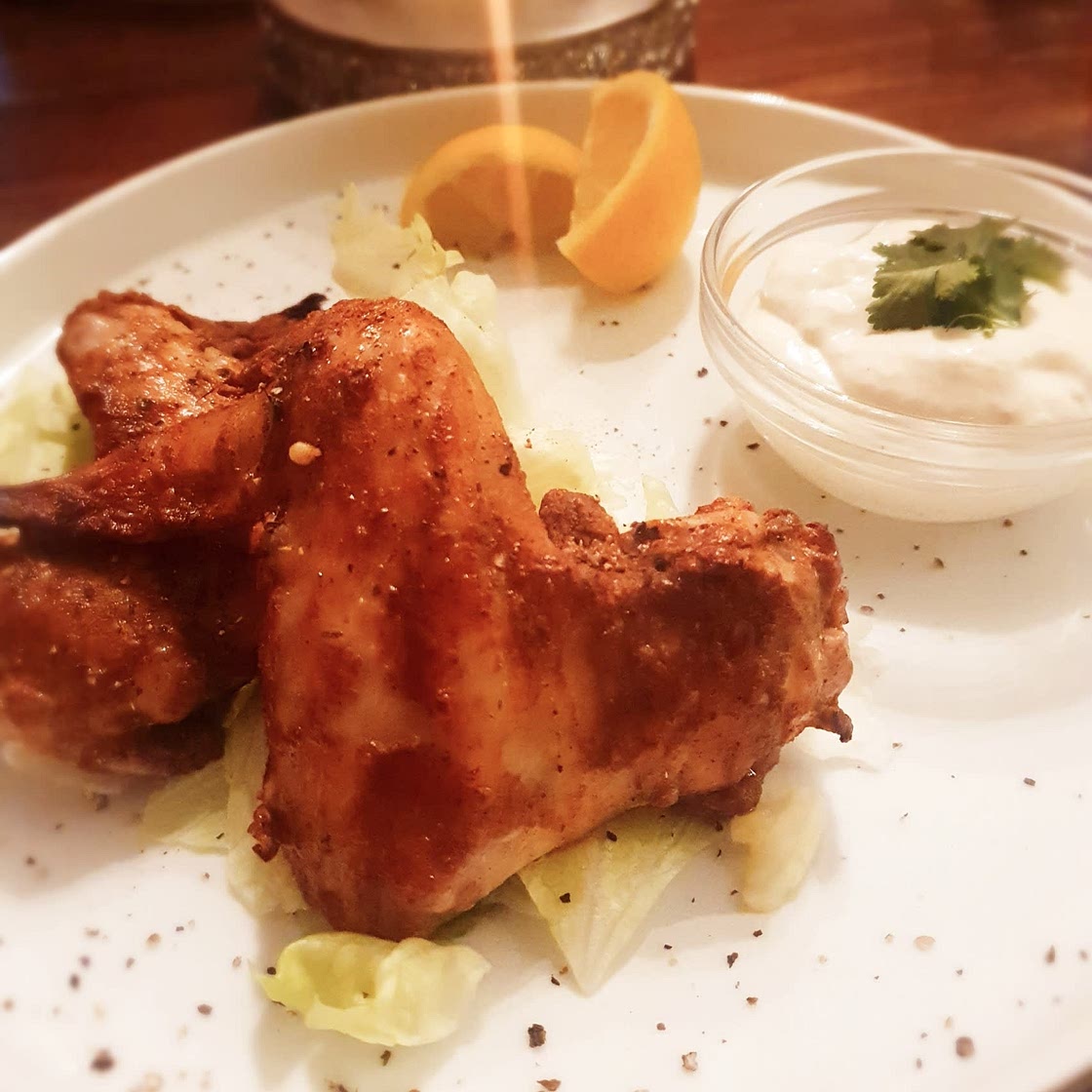 Tandoori Chicken Wings with Smokey Riata