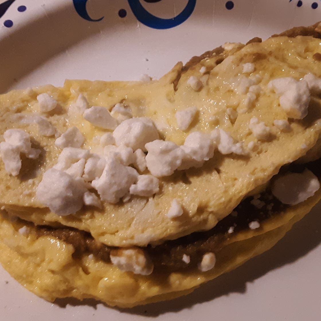 Pumpkin Dal Omelet with Feta