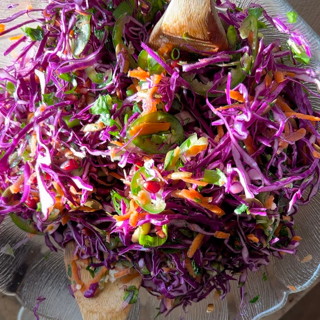 Pomegranate Jalapeño Slaw