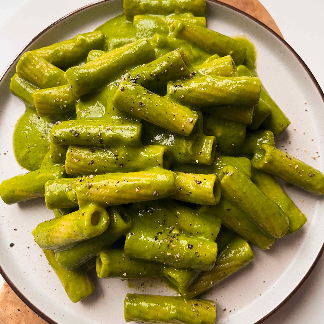 Green Pepper Pasta With Garlic