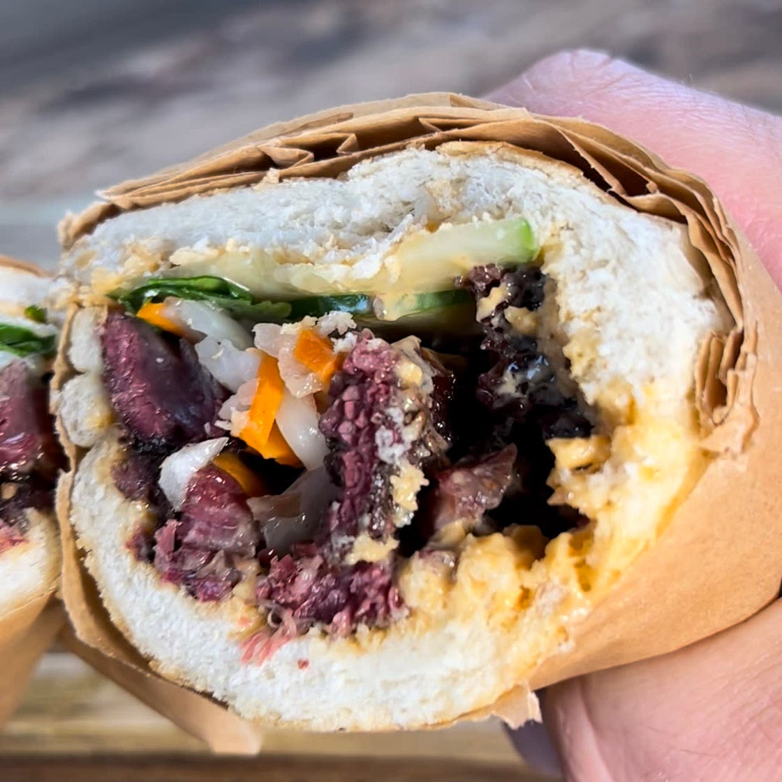 Wagyu beef cheek bahn mi