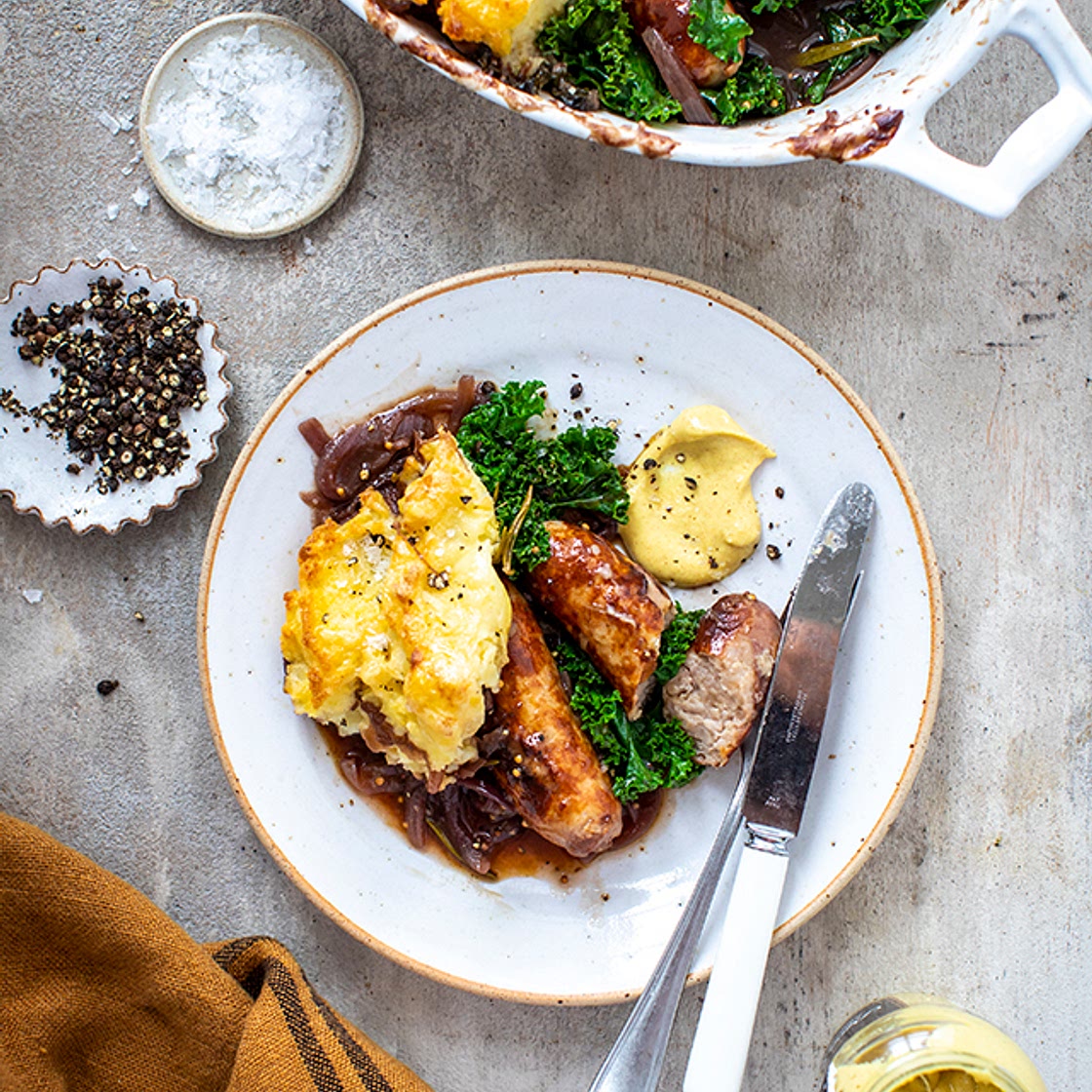 Bangers & Mash Pie