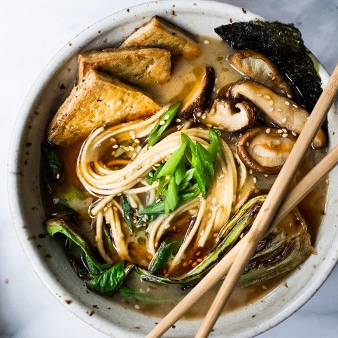 Vegan Ramen with Shiitake Broth