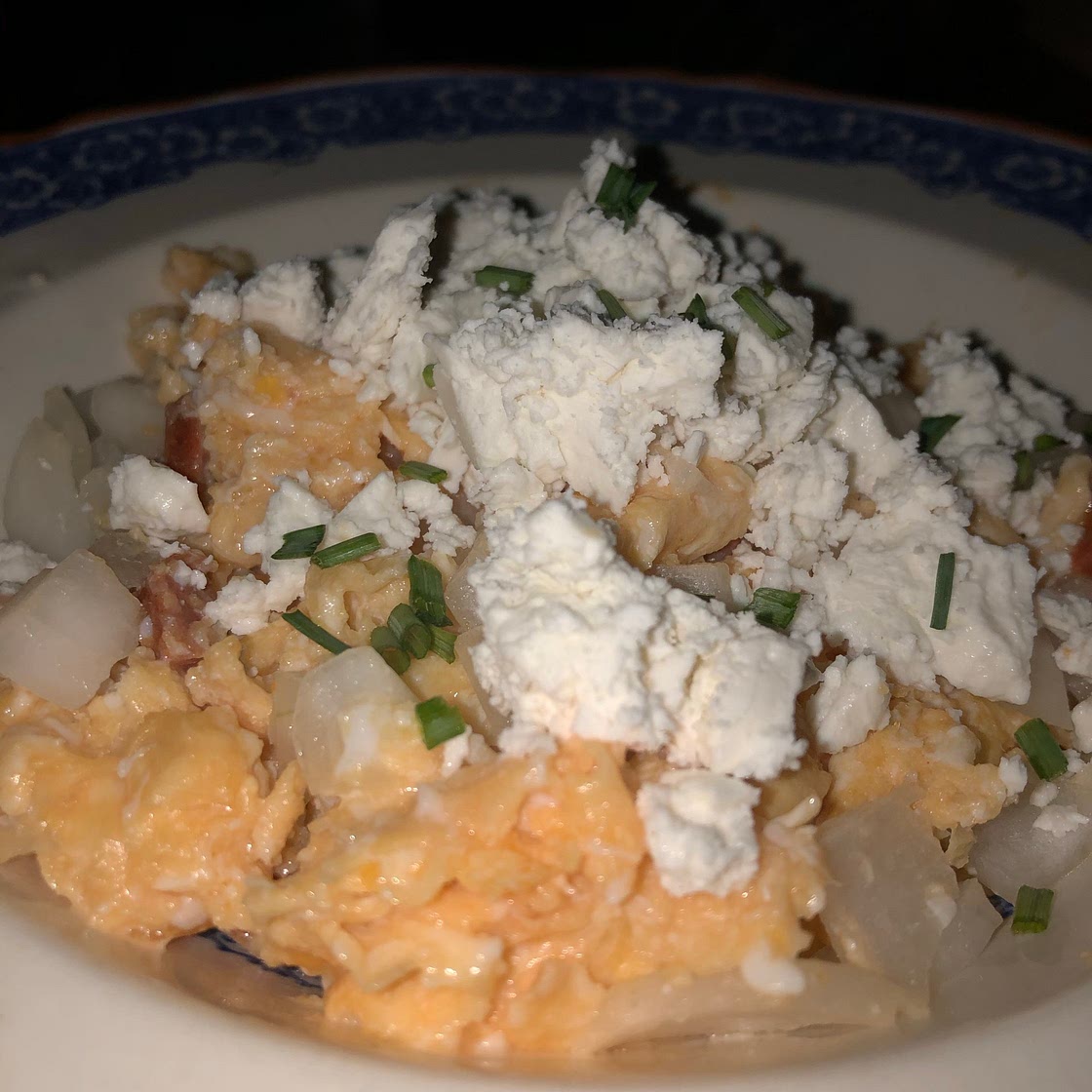 Cheese and onion eggs