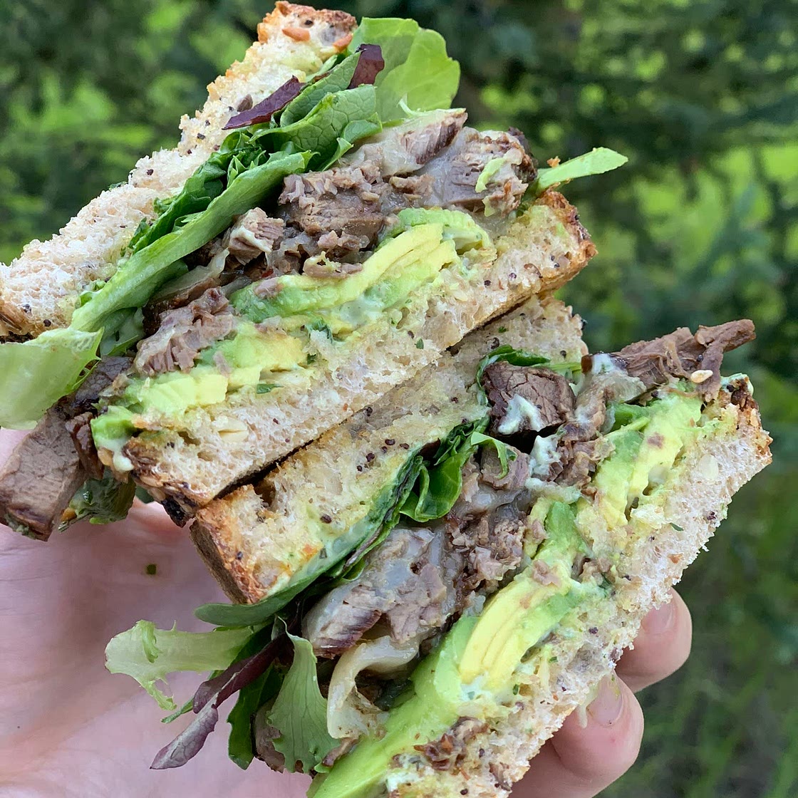 Steak and Herb Mayo Sandwich 