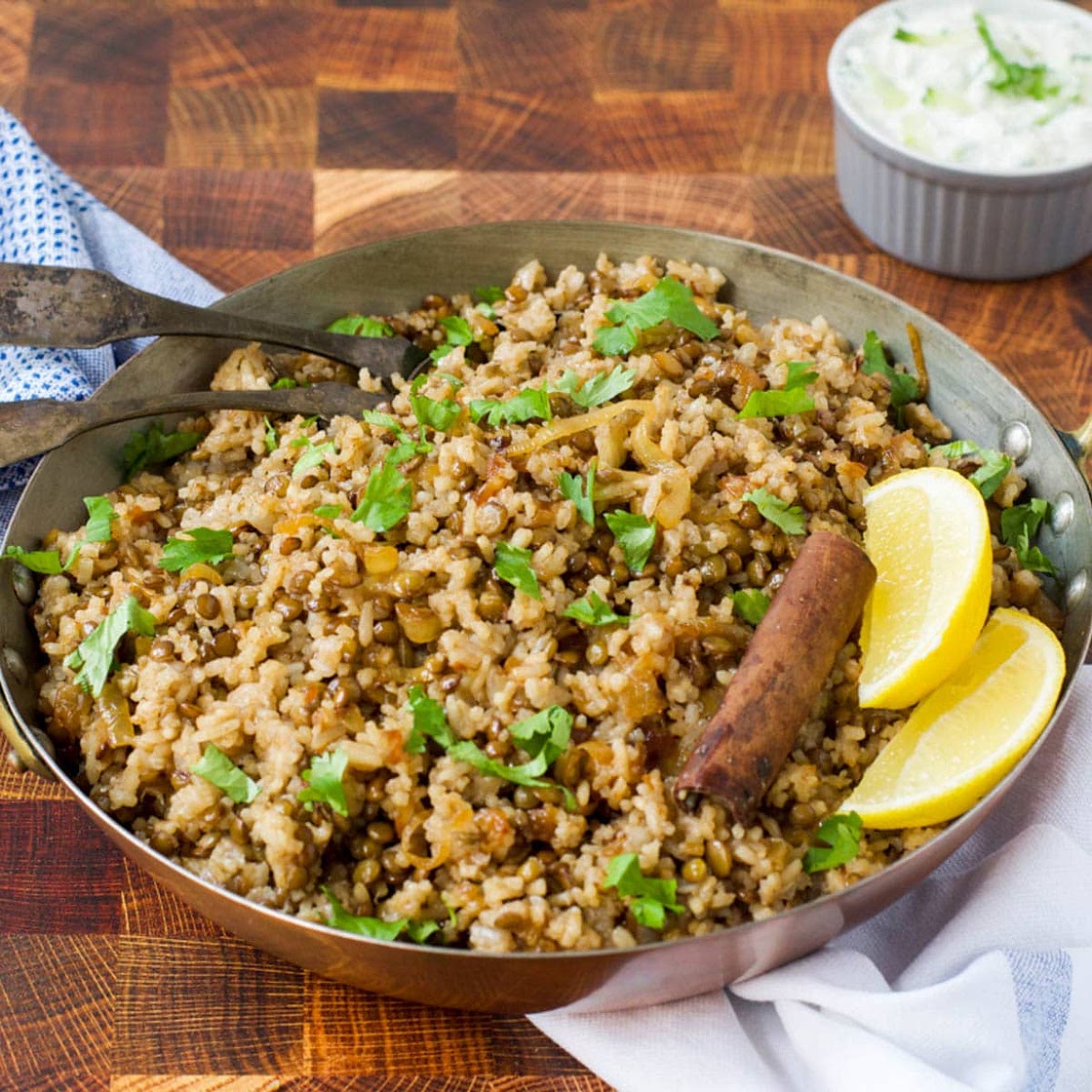Mujadara (Lentils and Rice with Caramelized Onions)