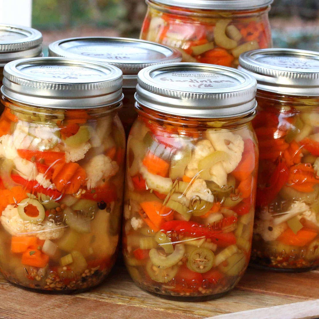 BEST Homemade Giardiniera (Hot or Mild)