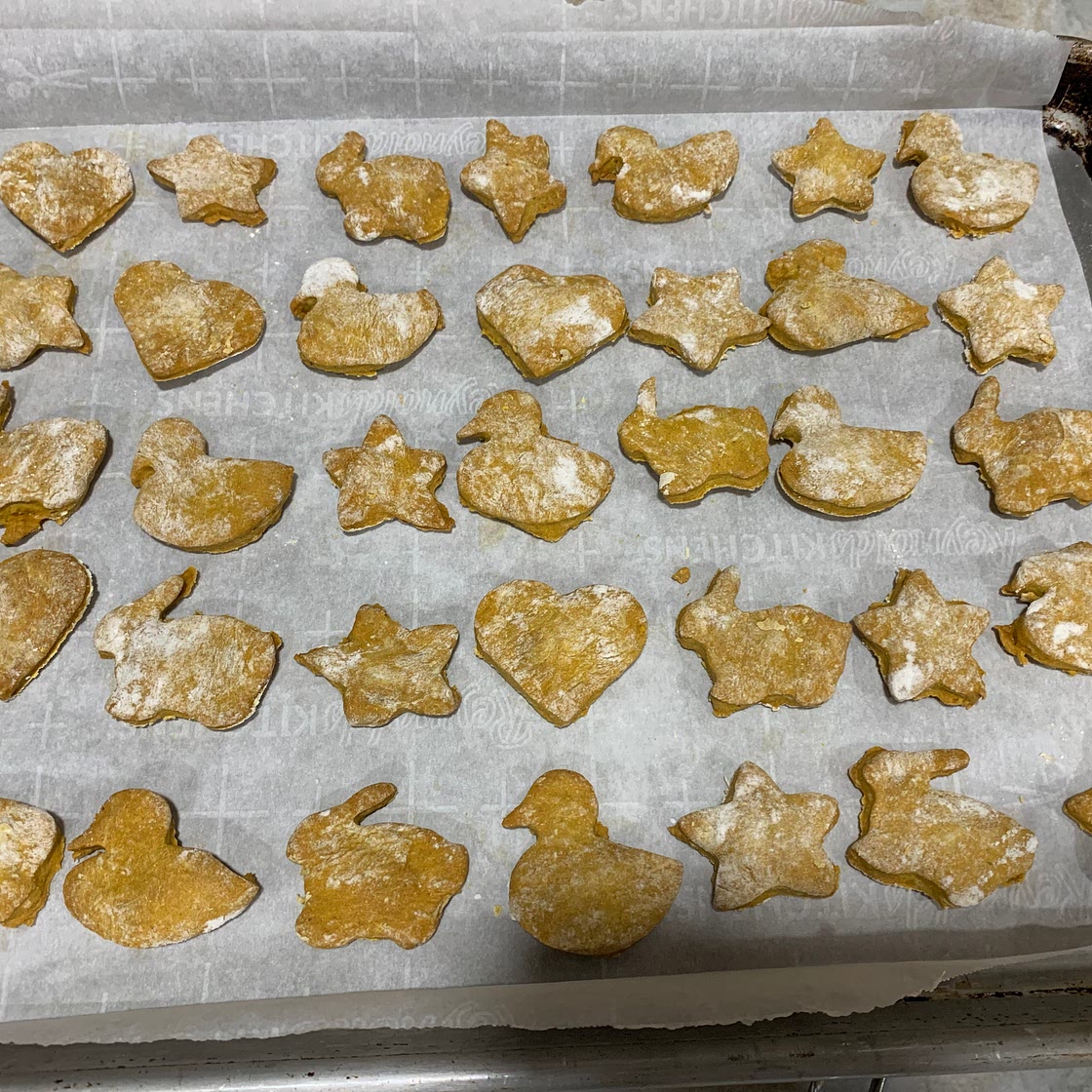 Peanut Butter and Pumpkin Dog Treats