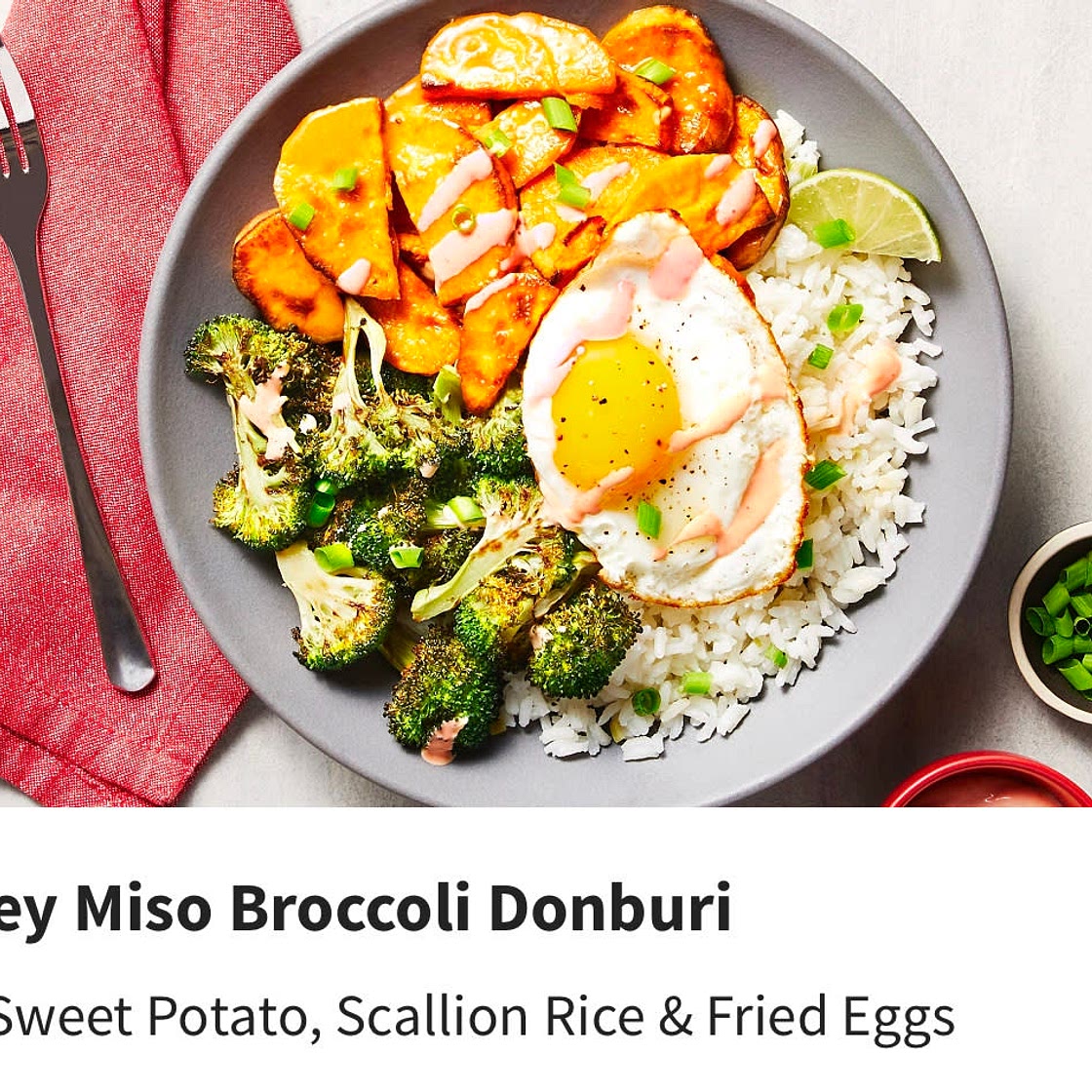 Honey miso broccoli donburi