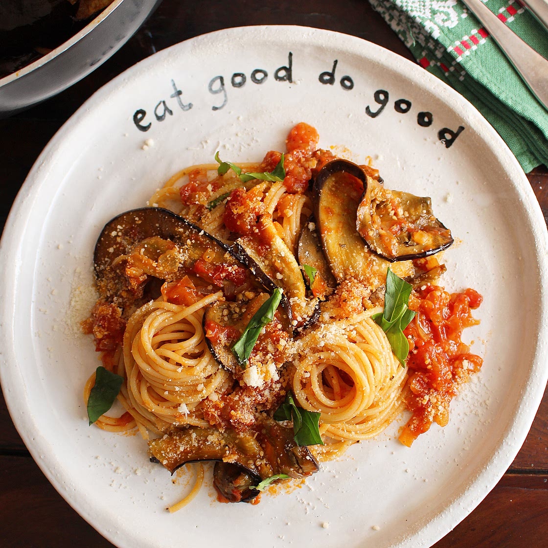 Grilled Aubergine Spaghetti