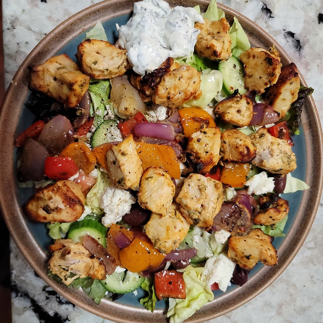 Greek Air Fryer Chicken Salad