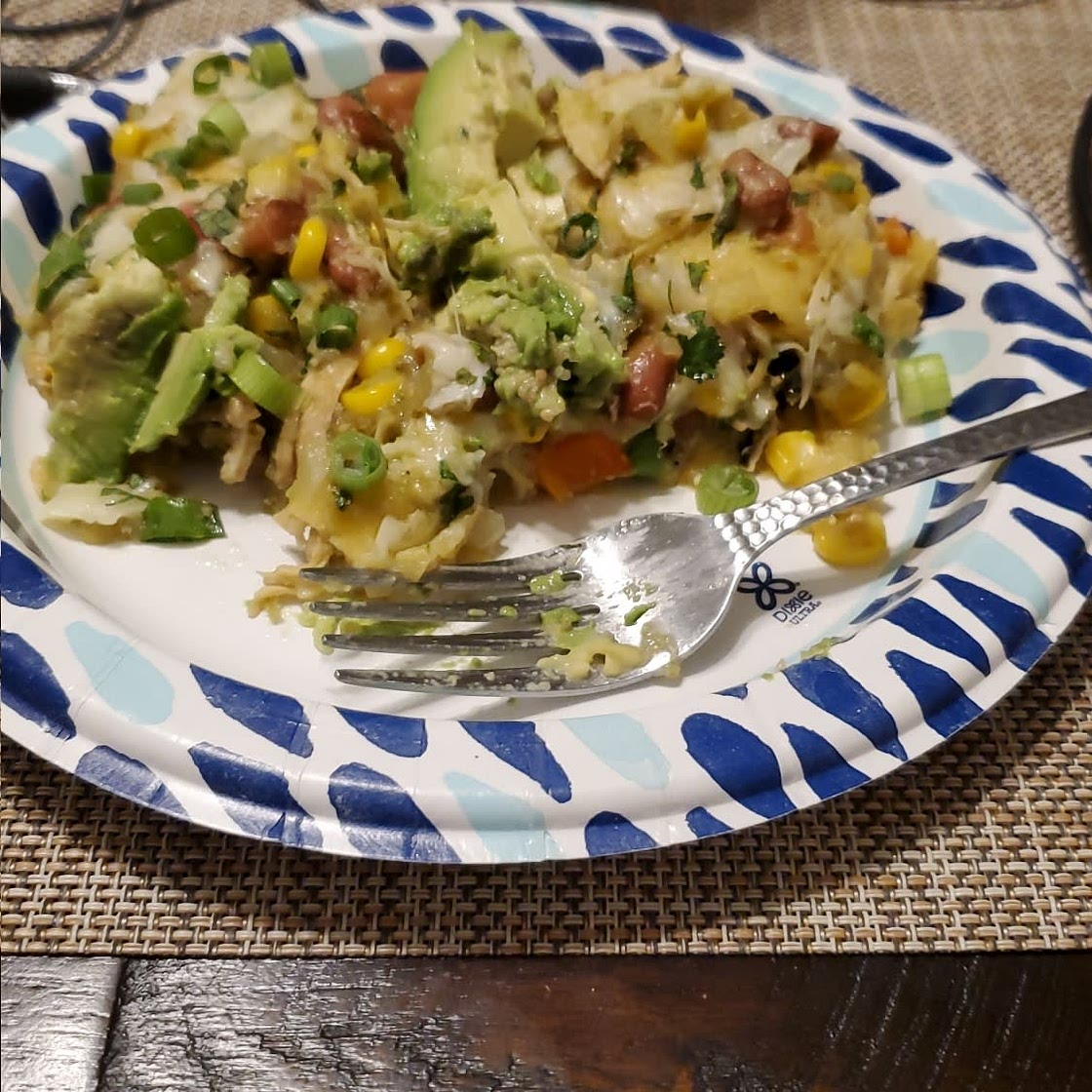 Verde Chicken Enchilada Casserole