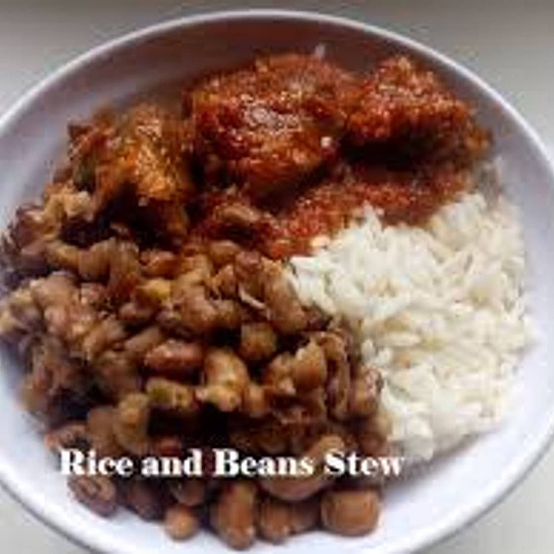 Rice, Carrot, Beans, Stew with Egg/Chicken
