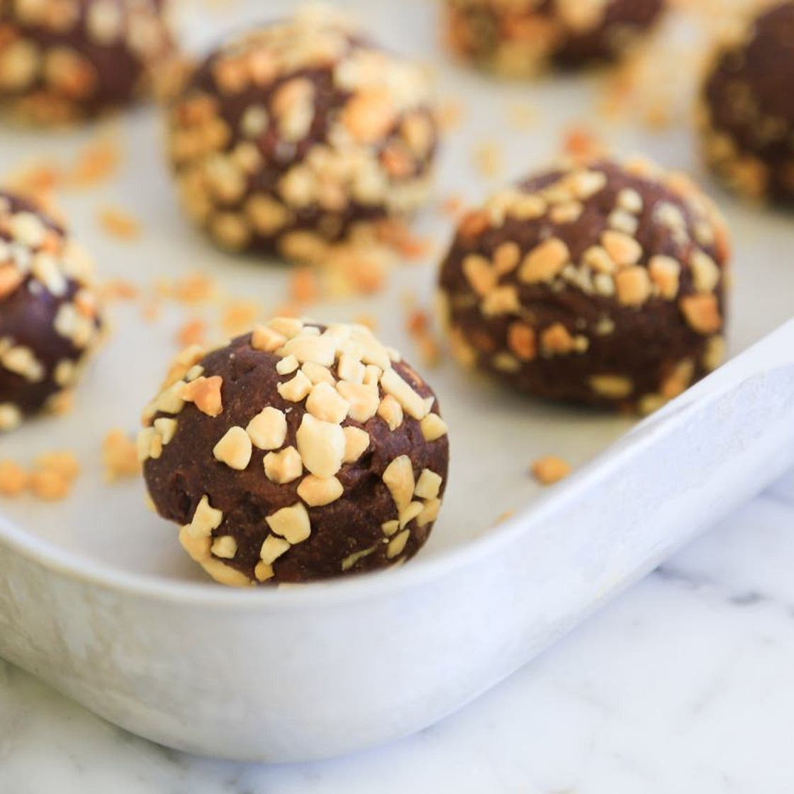 Keto Peanut Butter Chocolate Protein Balls