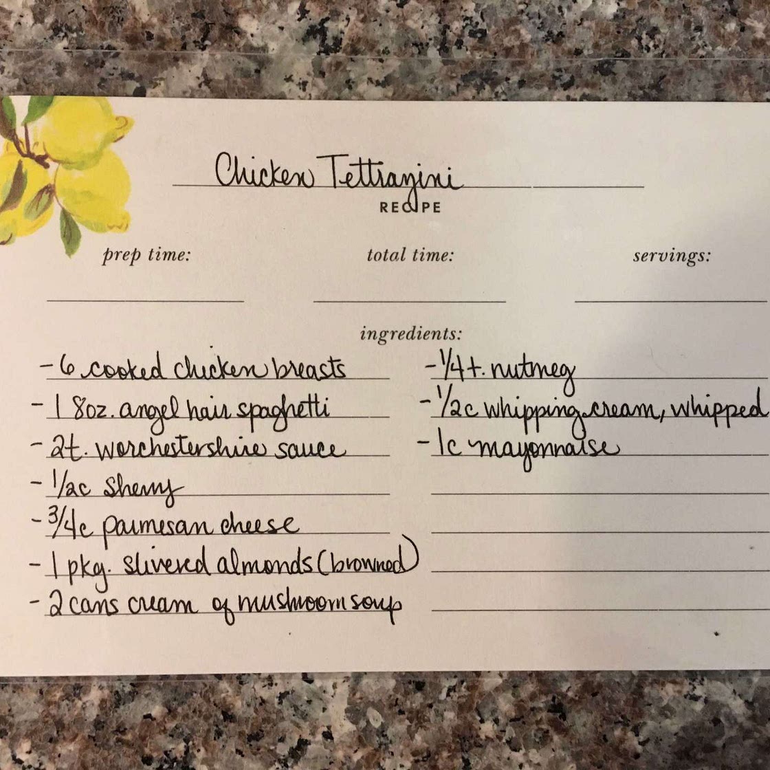 Grammy‘s chicken tetrazzini