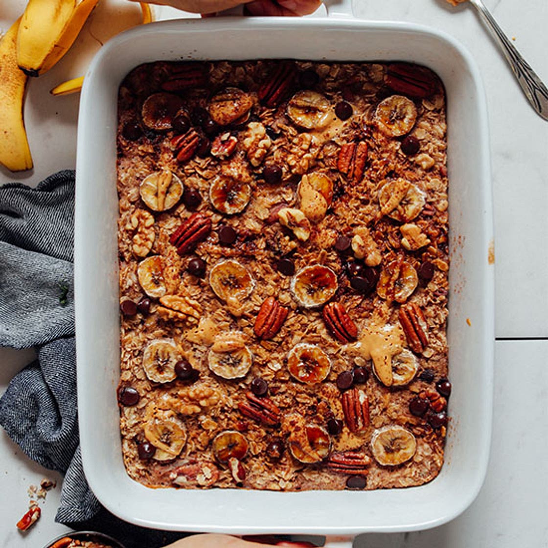 1-Bowl Chocolate Chip Banana Baked Oatmeal