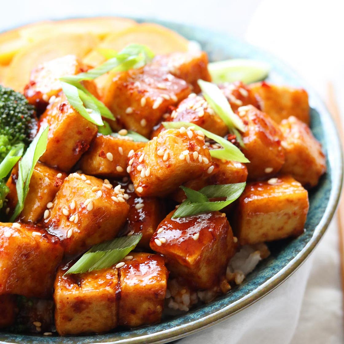 Spicy Korean Style Tofu Bowls