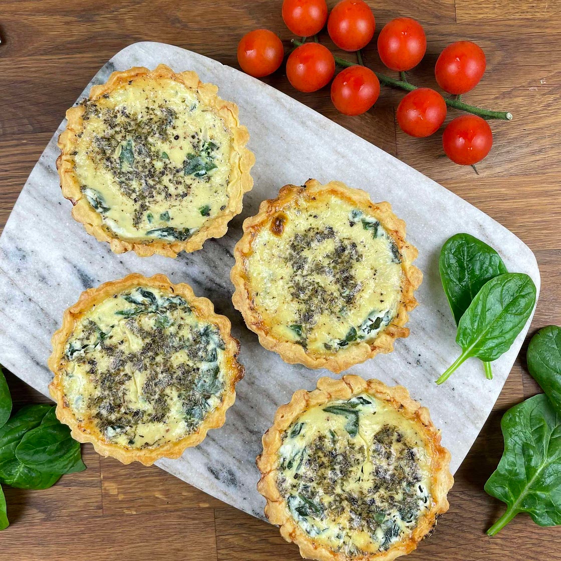 Mini Ricotta Spinach quiche 