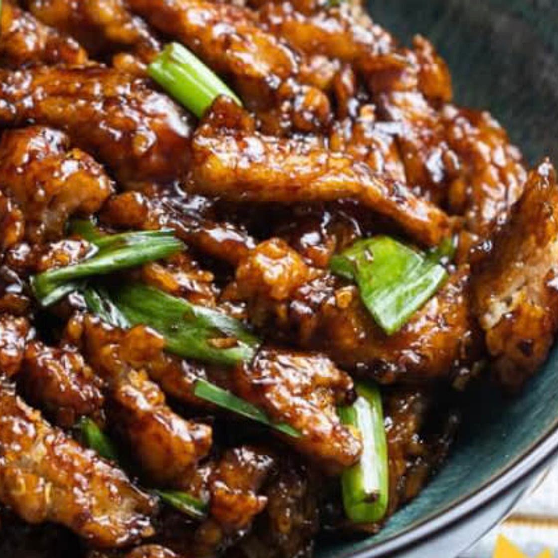Soy curls ginger “beef”