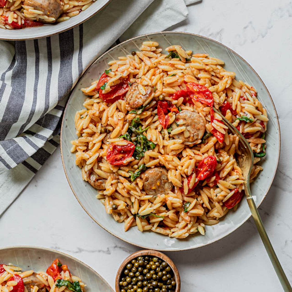 1-Pot Chicken Sausage Orzo Recipe