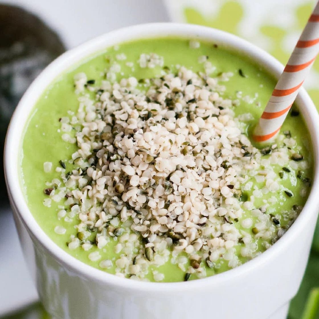 Avocado hemp smoothie