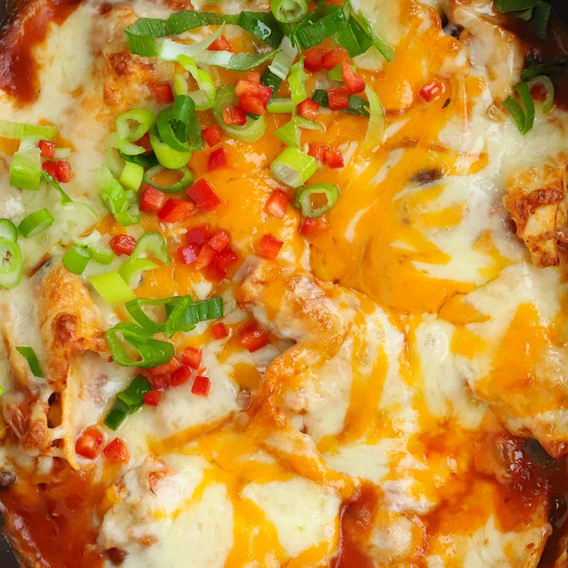 Chicken Enchiladas - Slow Cooker Recipe!