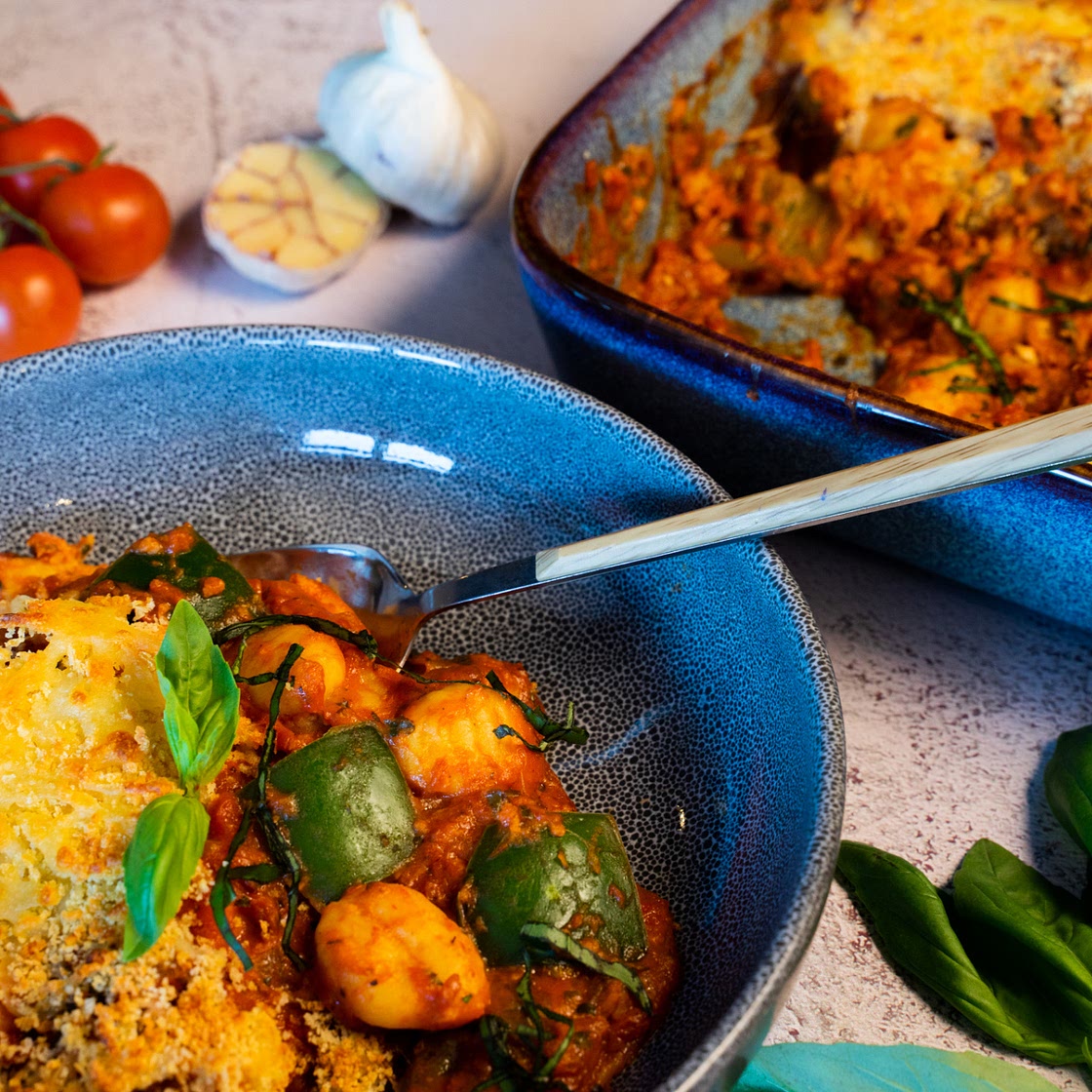 Puréety - Cheesy Gnocchi, Tomato & Basil Bake