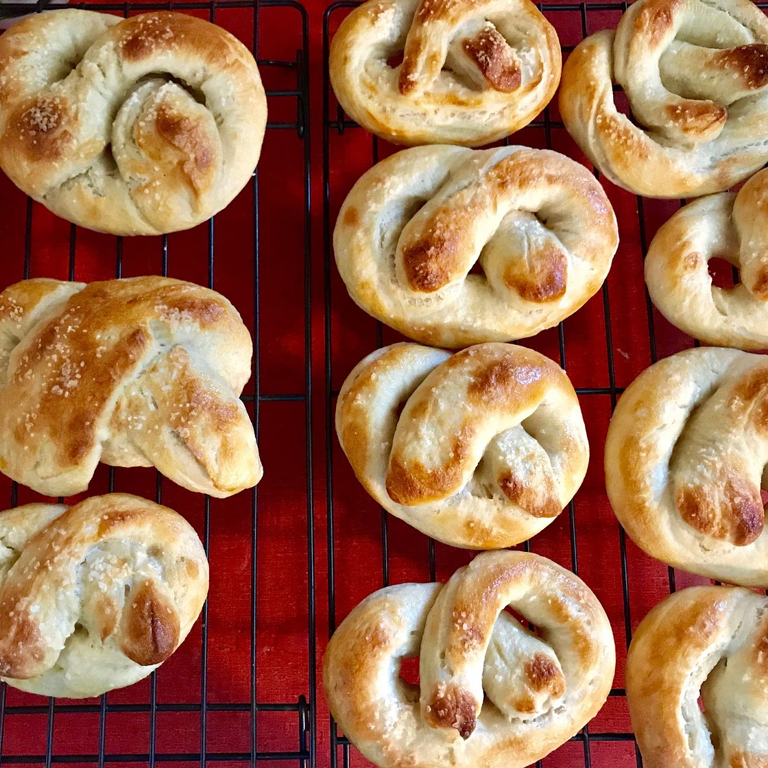 Soft Sourdough Pretzels Recipe